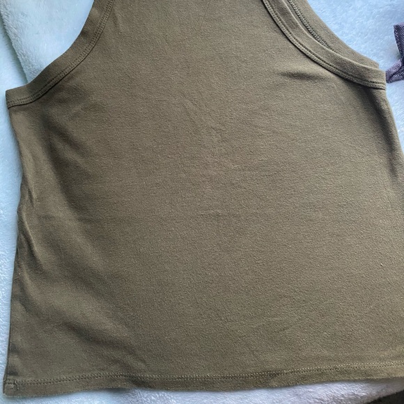 GREEN HALTER TANK TOP - Picture 4 of 4